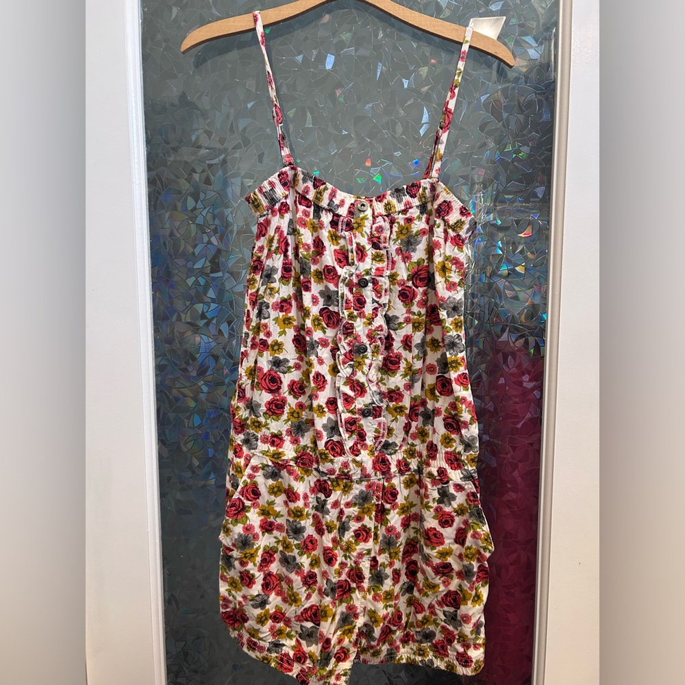 Max Rave Red Pleated Sundress Spaghetti Strap B10